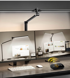 lot 1381 image: LED Desk Lamp Architect Desk Light Computer Monitor Light BlackEye Caring, Dual Screen, for Home Office, with Remote, with Stepless Dimming, Stepless Color Temp, Memory Function, for Study, for Workbench