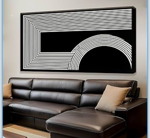 lot 1390 image: TAIJXAGSG Canvas Art Wall Decor Modern Line Art Prints Black And White Abstract Art Print Painting Modern Artwork Decorations For Living Room Pictures For Bedroom Office Home Wall Decor 24 X 48 In