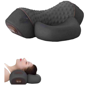 lot 1396 image: 3-in-1 Heated Neck Massage Pillow  Memory Foam Cervical Support  Relaxation Pillow for Home & Office (Black)