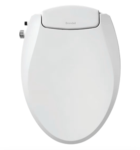lot 1407 image: Brondell Bidet Toilet Seat Non-Electric Swash Ecoseat, Fits Elongated Toilets, White - Dual Nozzle System, Ambient Water Temperature - Bidet with Easy Installation