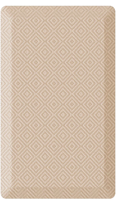 lot 1422 image: Ophanie Kitchen Mats for Floor, 34 inch Thick, 20x32 Anti Fatigue Christmas Cushioned Mat, Kitchen Rug, Waterproof, Comfort Ergonomic Standing Mat for Office, Home, Sink, Beige Non-Slip Ridged Bottom