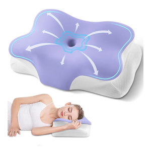 lot 1423 image: Cervical Neck Pillow, Ergonomic Side Sleeper Pillow for Neck Support, Cooling Memory Foam Pillows for Sleeping, Contour Orthopedic Bed Pillows for Side Back Stomach Sleepers with Removable Pillowcase