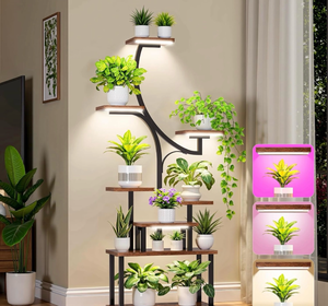 lot 1429 image: LED Plant Stand with Grow Lights