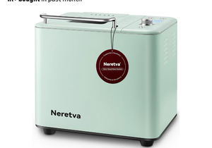 lot 1430 image: Neretva Bread Maker, 20-in-1 2LB Bread Machine Dual Heater & Nonstick Ceramic Pan Bread Makers Machine All Metal Compact for Gluten FreeDough MakerMeat FlossJamYogurtBreadmaker Recipe-Light Green