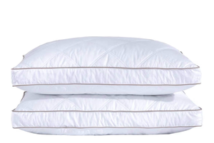 lot 1431 image: Down Pillow for Sleeping Hotel Collection Bed Pillows, Gusseted, King, Set of 2