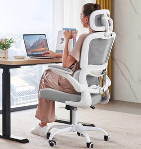 lot 1444 image: TRALT Office Chair Ergonomic Desk Chair, 330 LBS Home Mesh Office Desk Chairs with Wheels, Comfortable Gaming Chair, High Back Office Chair for Long Hours (White)