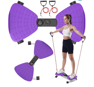 lot 1447 image: renZEC Waist Twister Machine, Adjustable Exercise Twist Board for Women Men, Noiseless Ab Twister for Home Gym Equipment, 330 lbs Capacity  Track Time, Reps, Calories with Digital Display