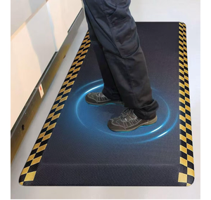 lot 1461 image: Anti Fatigue Mat for Industrial - 39x20 Standing Floor Mat with Safety Yellow Border, Ergonomic Work Mat for Warehouse, Garage, Public - Relieves Back & Leg Pain