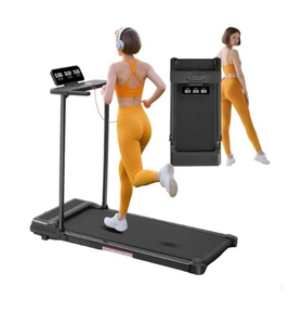 lot 1467 image: Walking Pad Treadmill with Handle Bar, 3.5HP Compact Portable Foldable Walking Pads Treadmill with Handles, Electric Small Treadmills for Home Office Apartment, LED Display, 400 LBS Capacity