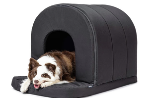 lot 1471 image: Orthopedic Dog House - Outdoor Waterproof Dog Shelter wPorch