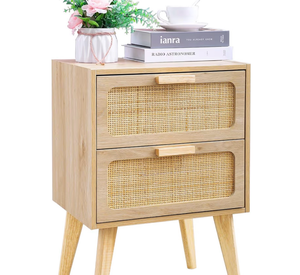 lot 1484 image: Rattan nightstand