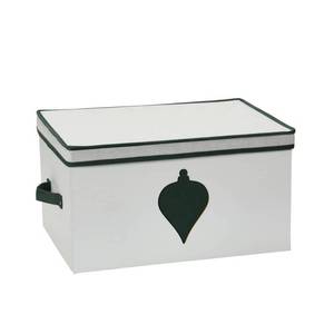 lot 1496 image: Household Essentials Ornament Storage Chest with 24 Pockets  Green