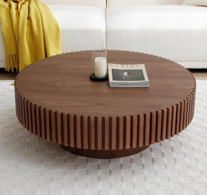 lot 1498 image: Walnut round coffee table