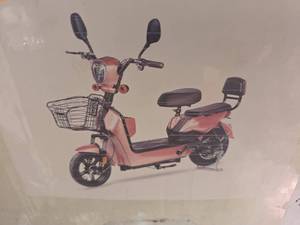 lot 64632 image: Electric Scooter with Storage Basket ( Not assembled)