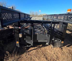 lot 64806 image: Utility Service Truck Bed  Flatbed with Toolboxes & Headache Rack