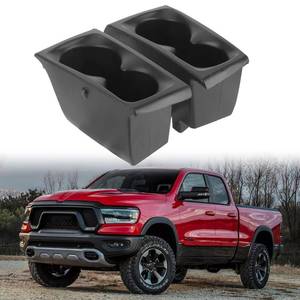 lot 1216 image: LINOAH Cup Holders Insert Compatible with 2019-2026 Ram 1500 Cup Holder, Replace #5YK46TX7AC 5YK47TX7AC, Door Cup Holders for Right and Left Pocket, Pack of 2