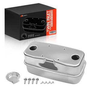 lot 1246 image: 751-0616B & 951-0616B Twin Inlet Exhaust Muffler - Compatible with Cub Cadet LT1018, LT1022, LT1024, GT1222, RZT22, RZT42, RZT50, RZT54 Lawn Tractors - Replaces OEM Part Numbers 951-0616 & 751-0616