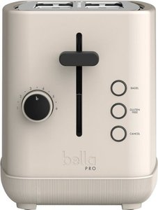 lot 1256 image: bella PRO - 2-Slice Toaster with Extra Wide Slots - Oatmilk