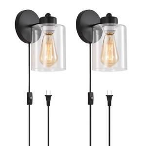 lot 1275 image: KENMI Metal Sconces Wall Lighting with Clear Glass Shade,Bathroom Black Vanity Light Matte Black Wall Sconce, Matte Black Vanity Lights for Bathroom, Modern Wall Light Fixtures