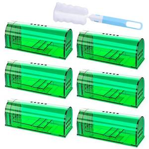 lot 1279 image: 6 Pcs Humane Mouse Traps Indoor for Home, Live Mouse Trap, Reusable Mice Trap Catcher for House & Outdoors