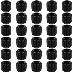 lot 2042 image: Suclain 20 Pieces 0.7 Inch Chime Candle Holder Small Candle Holders Ceramic Holder for Rituals, Spells, Vigil, Altar, Witchcraft, Wiccan Supplies(Black)