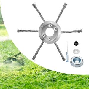 lot 2069 image: 7 Steel Wire Grass Trimmer Head �� Universal Gas Trimmer Brush Cutter Replacement, Heavy-Duty Steel Wire Weed Eater Head Fits Stihl Husqvarna Echo Lawn Mowers with Install Kit