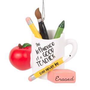 lot 2073 image: Midwest-CBK The Influence of a Good Teacher Novelty Ornament - Resin 3.5