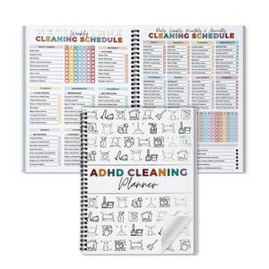 lot 2075 image: Cleaning Planner, Cleaning Schedule and Checklist Organizer, Daily Weekly Monthly Household Cleaning Planner, Chore Chart Notebook for Home, Family Cleaning Tasks, DIY Home Improvement, Editable Template