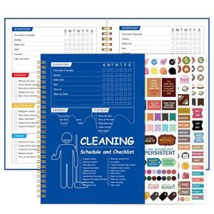 lot 2078 image: ADHD Cleaning Planner, Cleaning Schedule and Checklist, Undated Daily and Weekly Household Cleaning Checklist Planner, Organize Your Home to Keep Neat and Stress-Free
