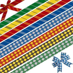 lot 2086 image: NUVCELKA Magic School Ribbon 8 Pack - 24 Yards House Colors Ribbons Set, Mixed 58 38 Inch Academy Team Spirit Grosgrain for Crafts Bows Preppy College Style Decorations (Magic School)