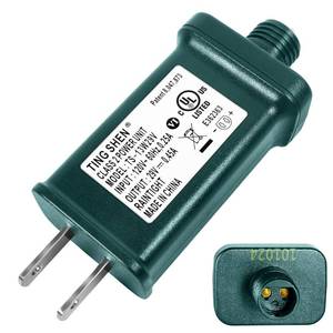 lot 2121 image: 29V LED Power Supply, Christmas Tree Plug Adapter, IP44 Waterproof Class 2 Power Supply for Christmas String Light Inflatable Decorations (TS-13W29V)