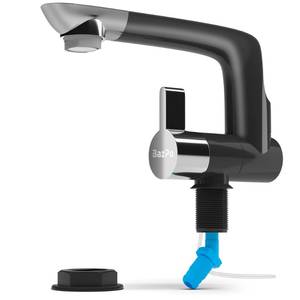 lot 2124 image: Bazpo 12V Faucet with Switch �� German Made 1.5 BAR  Cold Water RV Sink Electric Faucet 360° Swivel Spout, 6A  for Camper Vans, Trailers, Marine Use  Single Hole �� 12V Pump Compatible (Black)