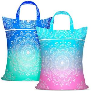 lot 2130 image: Large Travel Laundry Bags - Waterproof with Handle, Washable Dirty Clothes Bags for Travel, Wet & Dry, Gym, Swimming Pool, College Dorm