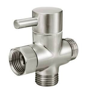 lot 2132 image: Sneatup Solid Brass 3-way G12 Shower Diverter (Brushed Nickel)