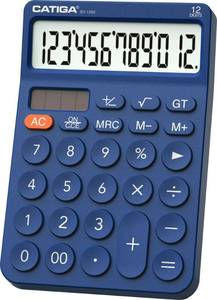 lot 2145 image: CATIGA 12 Digit Desktop Calculator Basic Desk Calculator with Large LCD Display, Big Buttons, 4 Function, Solar and Battery Dual Power, for Office, School, Home, SD-1292 Navy Blue