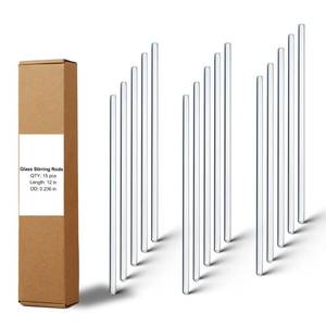 lot 2146 image: 15 Pack Glass Stirring Rods Diameter 0.236 inch Length 12 inch Glass Stir Sticks, Borosilicate Glass Stirring Rod for Mixing Lab