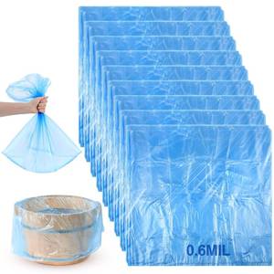 lot 2147 image: AmazingSpark 150 Pcs Blue Disposable Foot Bath Liners Heavy Duty Thickening Plastic Portable Foot Tub Liner Large Pedicure Spa Bags for Hotel Home Use 25.6 x 21.6 Inches