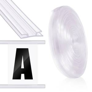 lot 2150 image: Frienda 1 Set 75 Feet Foldable Plastic Track for Flexible Plastic Letters Soft Letter Board Track for Letters Poster (Clear)