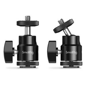 lot 2155 image: SmallRig 14 Camera Hot Shoe Mount, Ballhead Tripod with Additional 14 Screw, 2pcs Pack - 2059