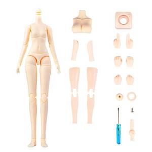 lot 2156 image: YMY Female Doll Body Obitsu22 Obitsu24 BJD Girl Doll for GSC, Blythe,ICY,16 Scale Bjd Doll Head (Normal White-8.66 in)