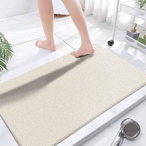 lot 2183 image: godehone Shower Mats Non Slip Without Suction Cups, PVC Loofah Bathroom Mats, Loofah Mats for Shower and Bathroom, Quick Drying, 23.6� 47.2 Inch, Beige