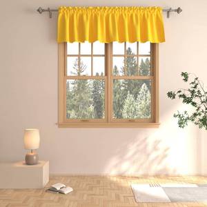 lot 2196 image: Yellow Valance Curtain Toppers 14 inches Long Kitchen Window Curtains Living Room Darkening Rod Pocket Triple Weave Bathroom Window Short Small Little Mini Curtain Valance Bedroom 1 Piece 72x14