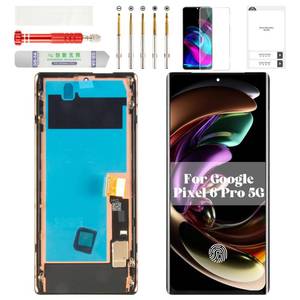 lot 2224 image: OLED for Google Pixel 6 Pro Screen Replacement 5g for Google Pixel 6 Pro Display Digitizer for Pixel 6 Pro G8VOU LCD Touch Screen Assembly with Frame GLUOG GF5KQ Black (with Fingerprint Function)