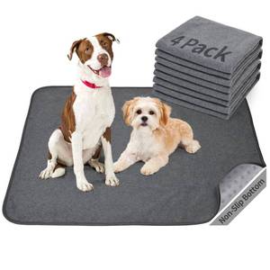 lot 2231 image: Washable Pee Pads for Dogs, 24x36 4 Pack Reusable Whelping Pads, Absorb Dog Mats Non-Slip Puppy Training Pads for Whelping, Potty, Training, Playpen, Crate