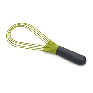 lot 2236 image: Joseph Joseph Twist Whisk 2-In-1 Collapsible Balloon and Flat Whisk Silicone Coated Steel Wire, GrayGreen