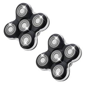 lot 2239 image: 5 Blades Replacement Shaver Head Compatible with Skull Shaver Pitbull, Butterfly Kiss, and Palm Electric Razor 5 Blades(2Pack)