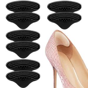 lot 4129 image: Lmyicuk Heel Pads for Anti Slip, Comfort Soft Gel Heel Grips for Shoes Too Big, Cushion Protectors Inserts for Blisters, Heel Pain, Make Shoes Tighter for Women Men (Black, 4Pairs)