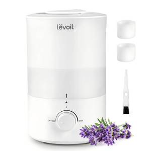 lot 5057 image: LEVOIT - Humidifiers for Bedroom - Quiet (3L Water Tank) - Cool MistTop FillEssential Oil Diffuser25Watt - HomeLarge Room - 360° Nozzle - Rapid Ultrasonic Humidification for Baby NurseryPlant
