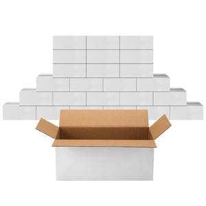 lot 5064 image: PETAFLOP 25 Pack 9x4x4 Inch White Shipping Boxes, Corrugated Cardboard Mailer Box for Small Business Mailing DIY