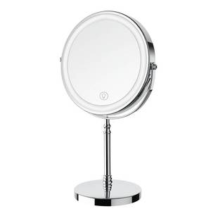 lot 5074 image: Lighted Makeup Mirror, 3000 mAh Rechargeable Double Sided Magnifying Vanity Mirror with 3 Colors, 1x10x, 360° Rotation , Brightness Adjustable Magnification Cosmetic Light up Mirror, Women Gift